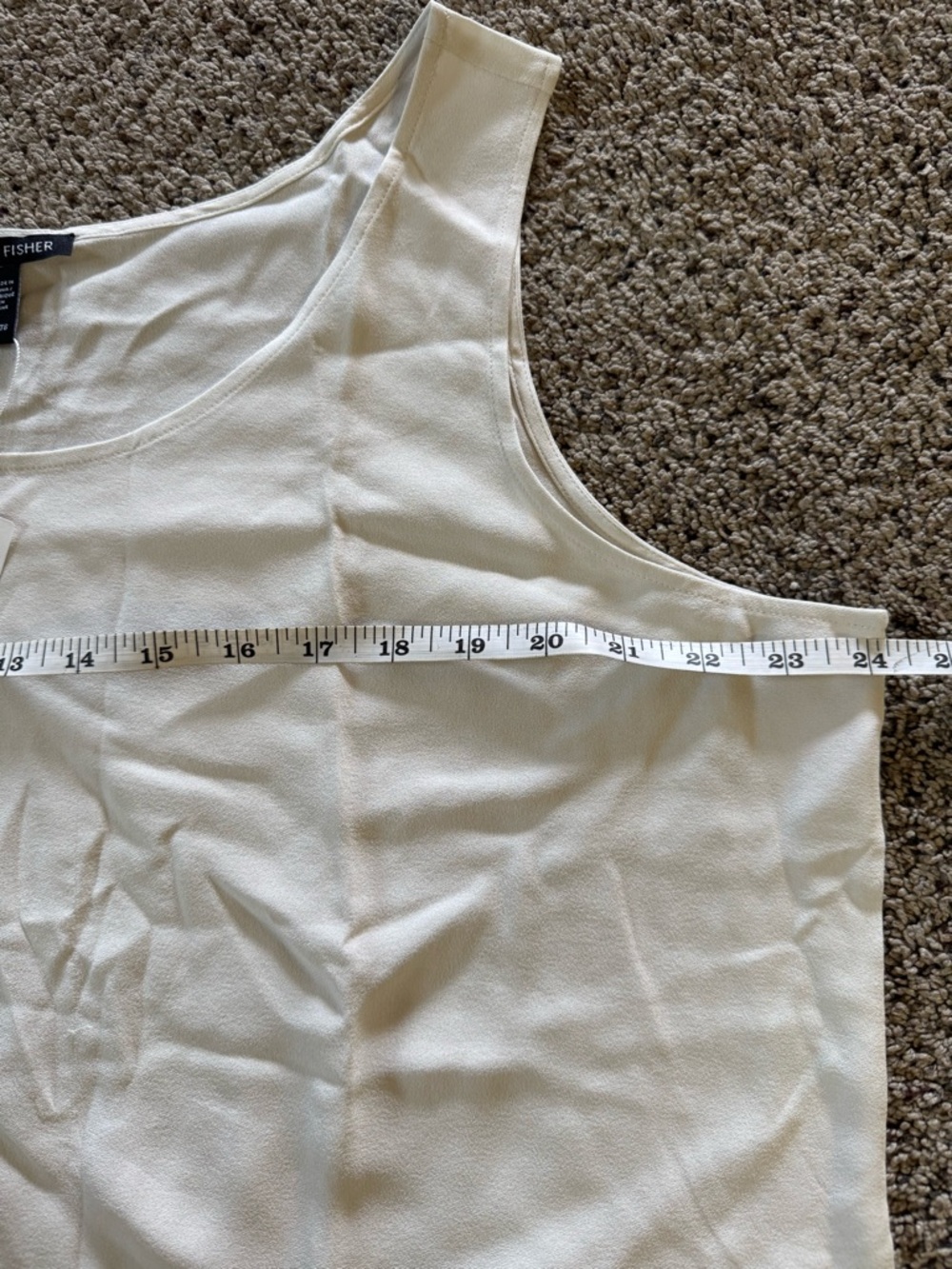 $188 NWT Eileen Fisher 100% Silk Georgette Crepe Scoop Neck Tank XL - Picture 9 of 10